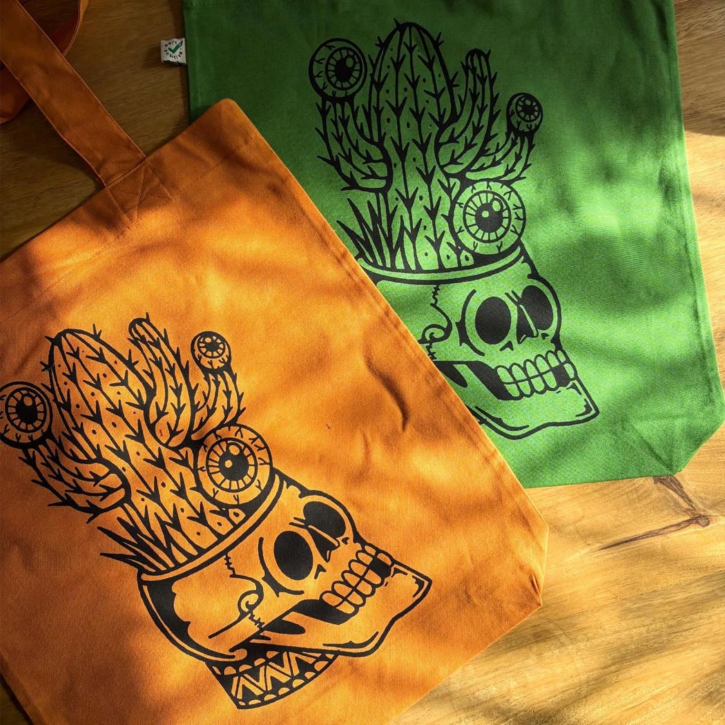 Cactus Skull Tote Bag