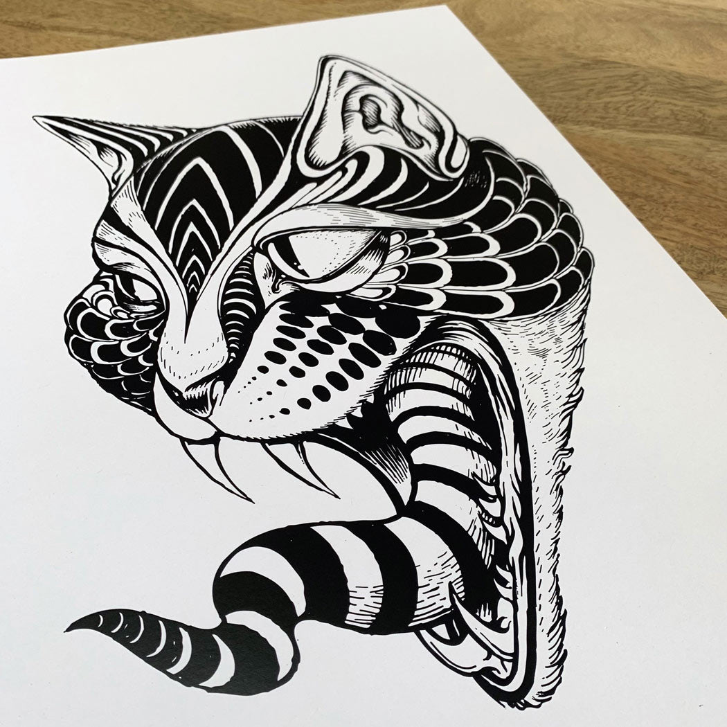 Cat A3 Card Print - 1