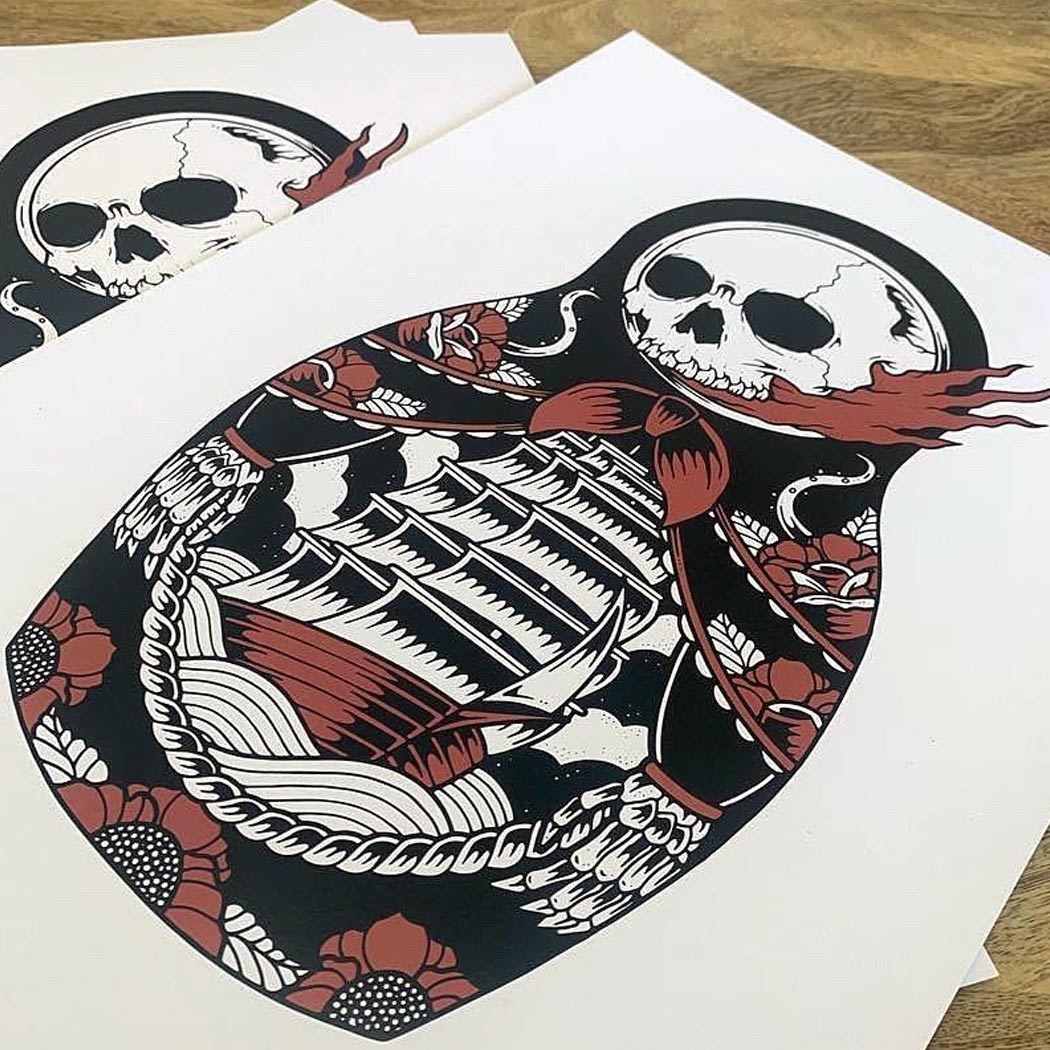 Ill Wisher A3 Card Print - 1