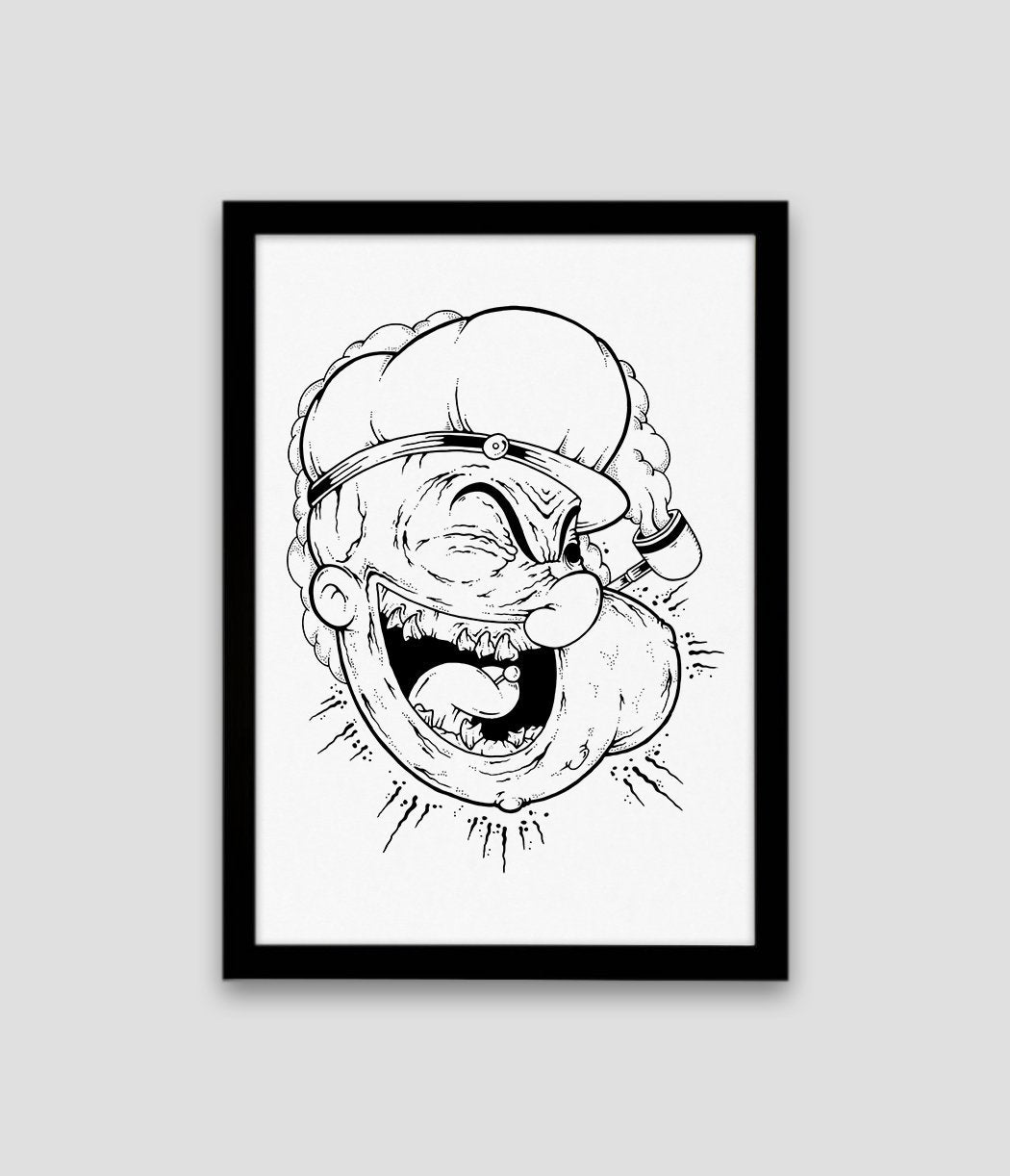 Popeye A3 Card Print - 0