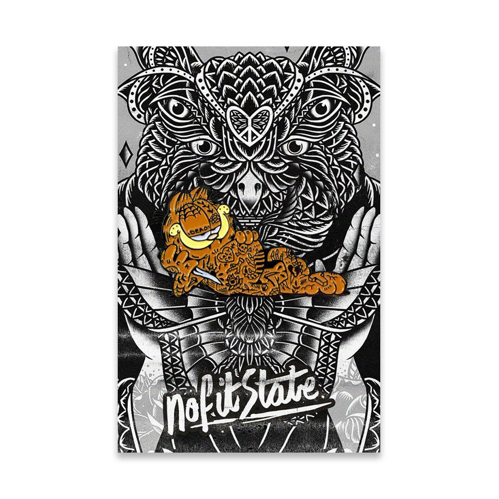 NFS x Catsneeze Garfield Pin Badge Tattooed