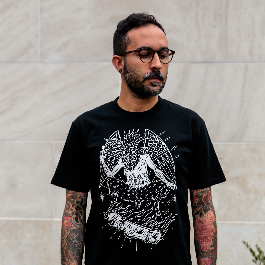 Baphomet Flip T-Shirt Black - 2