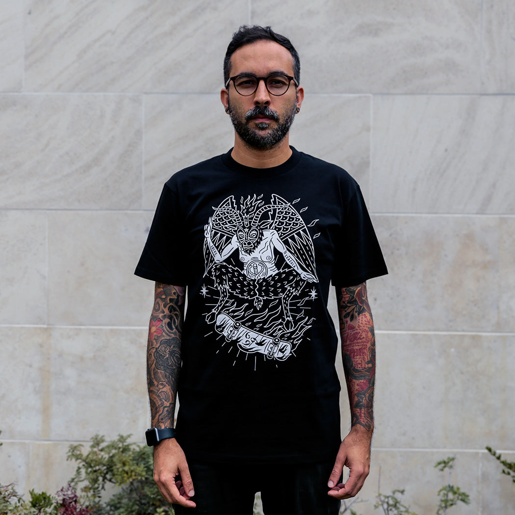 Baphomet Flip T-Shirt Black - 1
