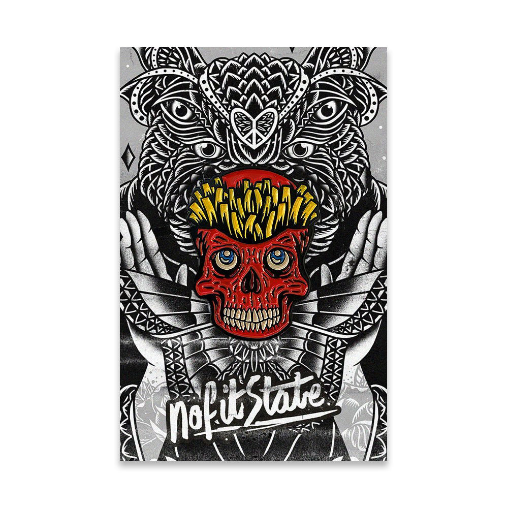 NFS x Sam Dunn Skull Fries Pin Badge - 1