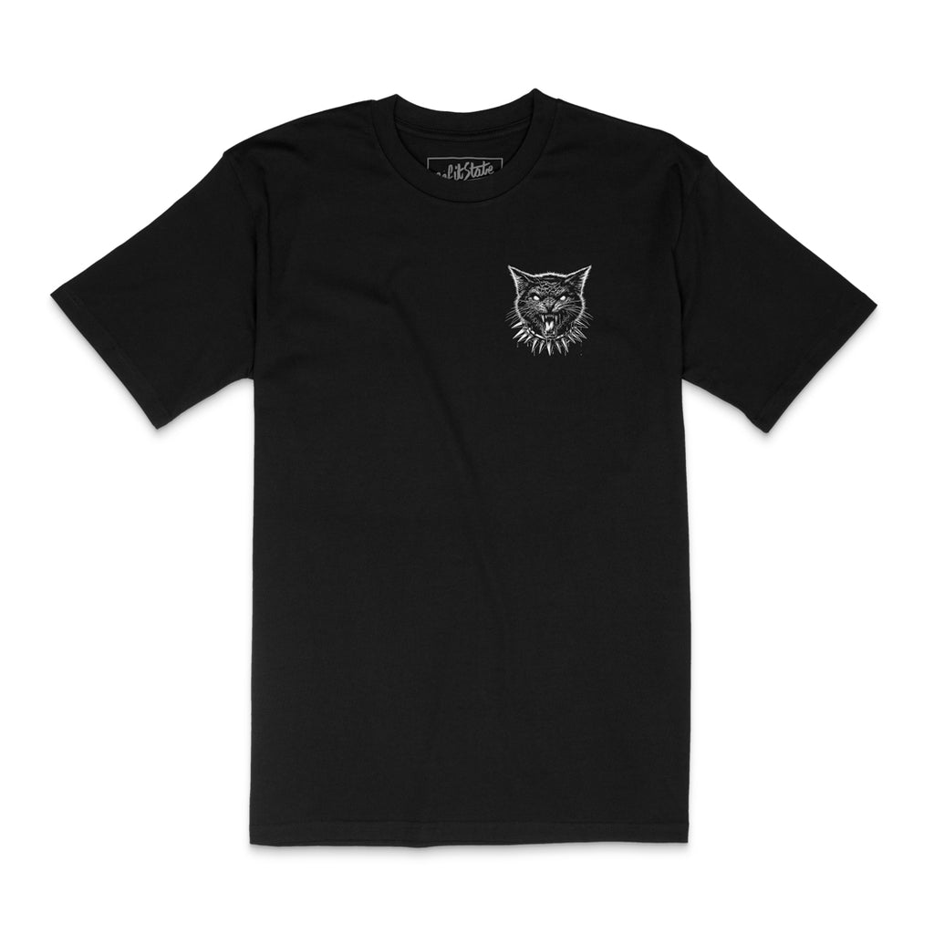 Charlie Metal Cat Front Print T-Shirt - Back
