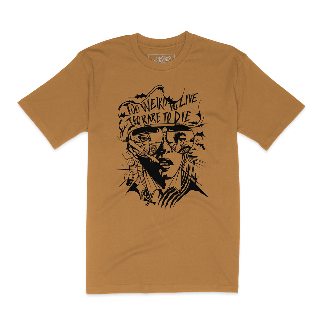 Too Weird To Live T-Shirt Camel – No Fit State Co.