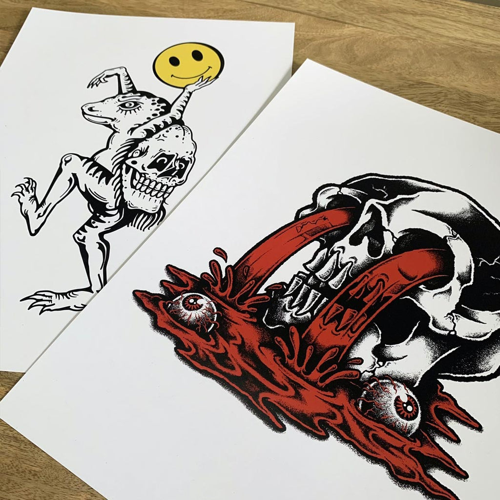Frog A3 Card Print Tattoo - 2