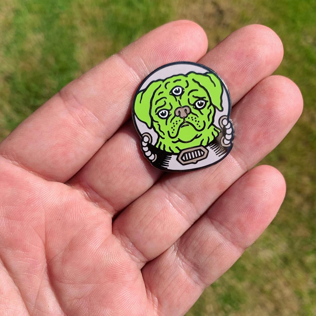 Alien Pug Pin Badge - 1