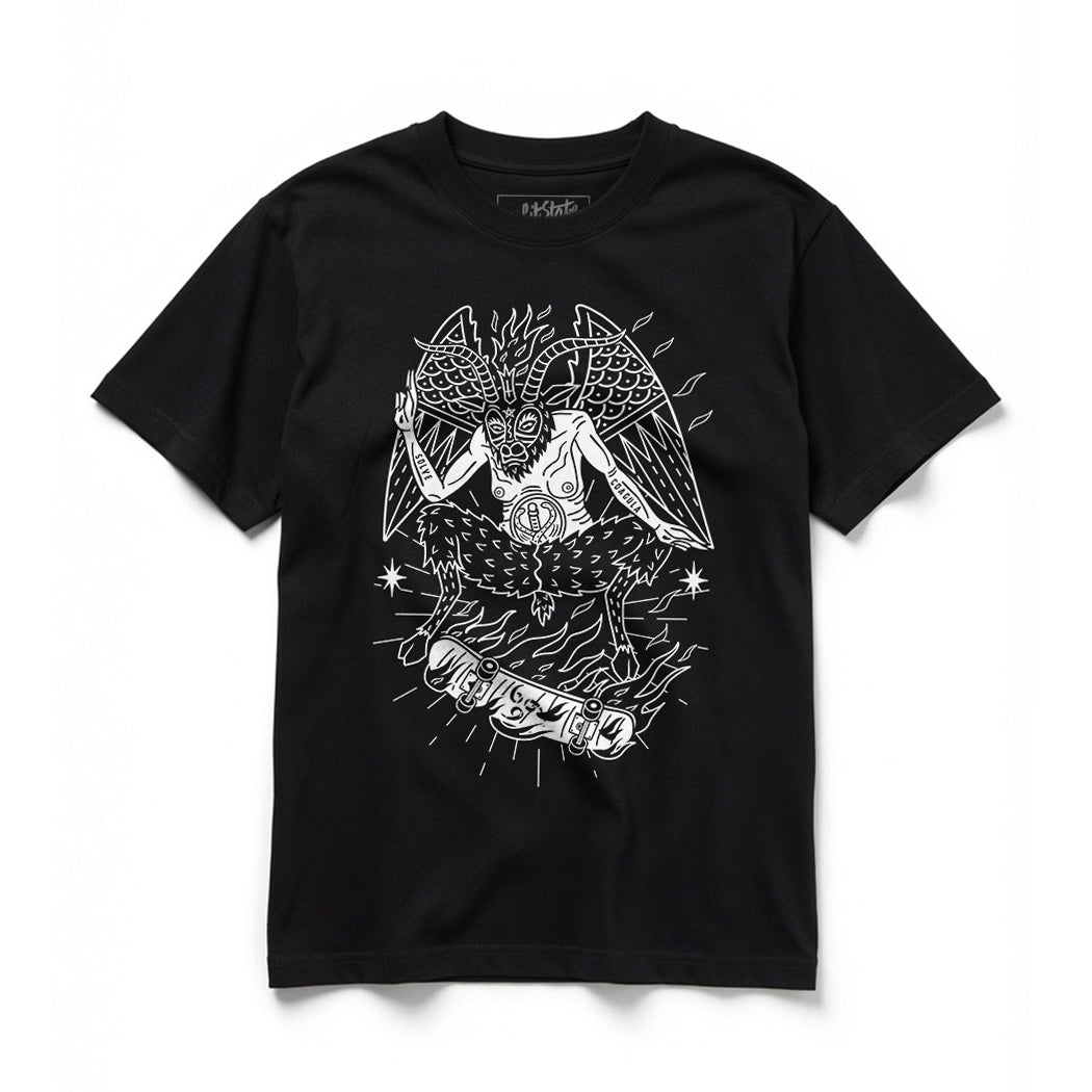 Baphomet Flip Black T-Shirt