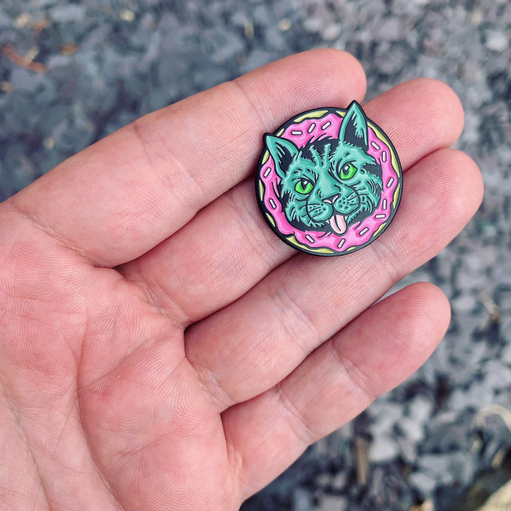 Cat Donut Pin Badge - Sam Dunn - 1