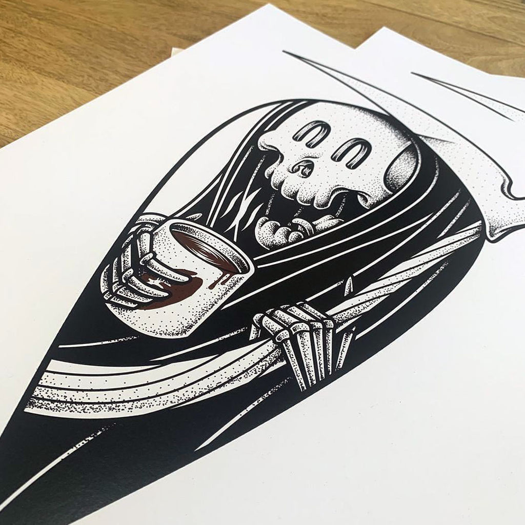 Coffee Reaper A3 Card Print - 1