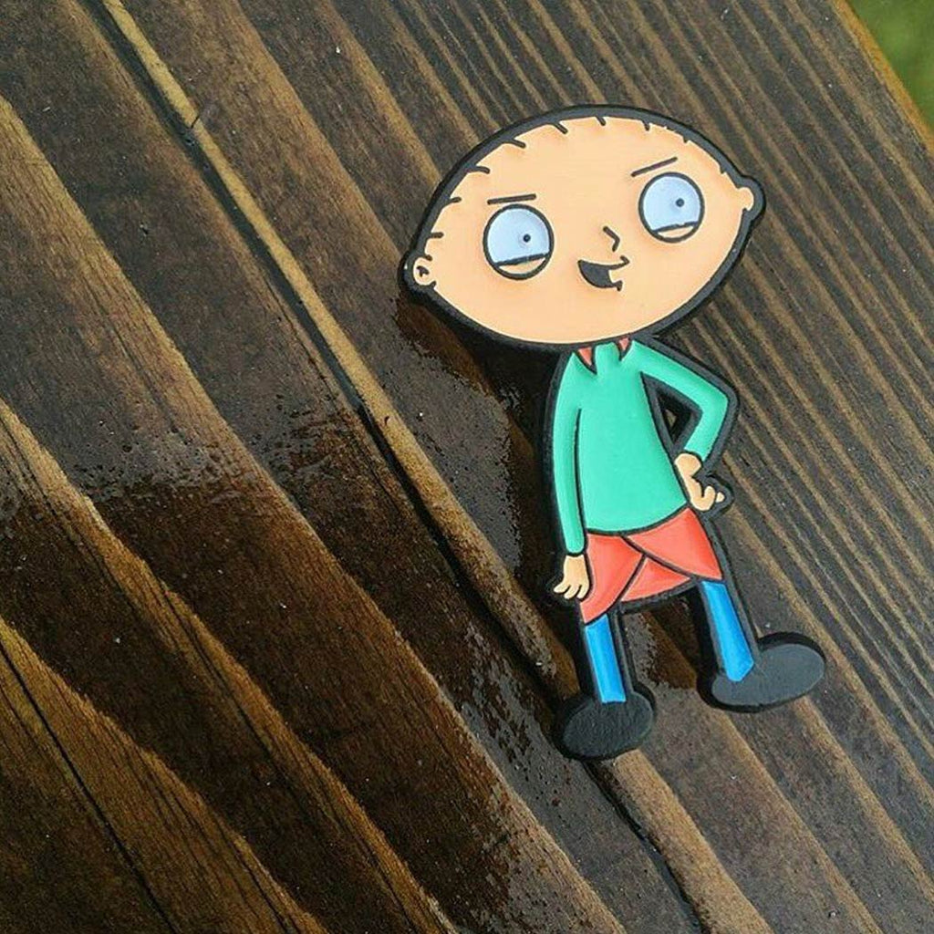 Football Head Pin Badge Stewie Griffin Family Guy Hey Arnold - 1