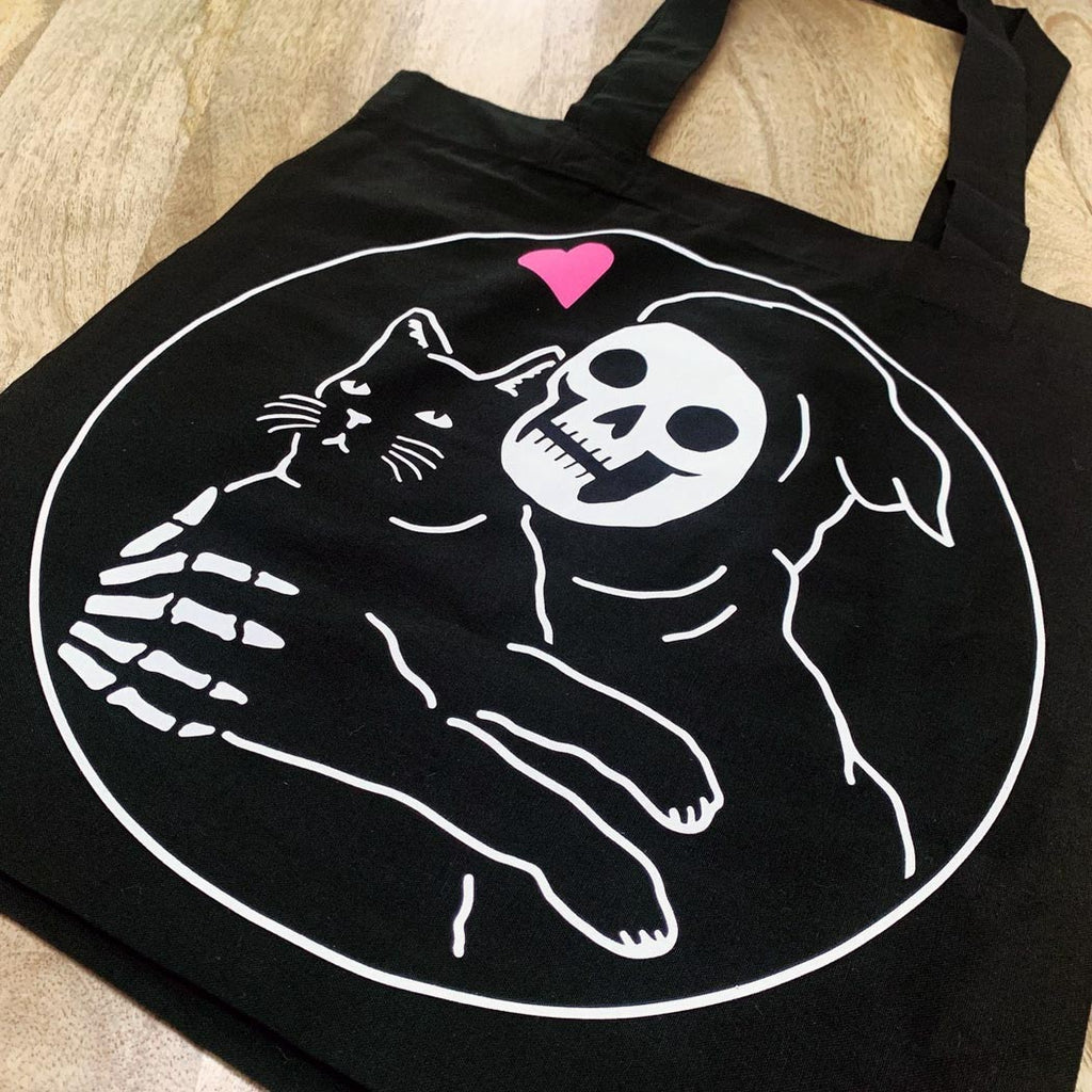Grim Cat Tote Bag - 1