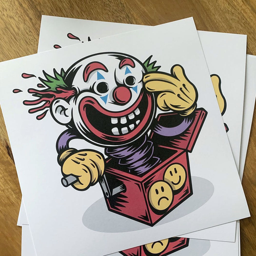 Joker Box Square Card Print Ramone Sketch - 2