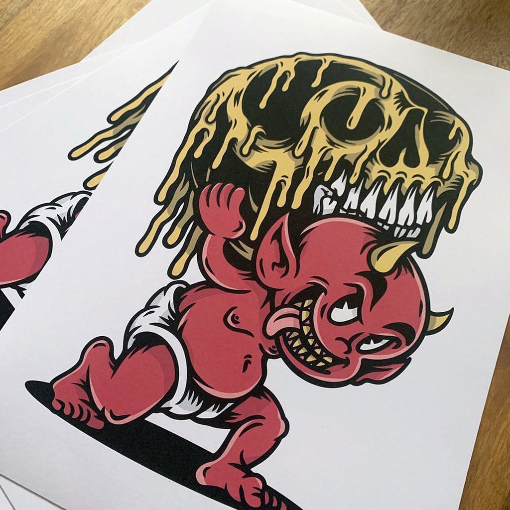 Little Devil A3 Card Print - 1