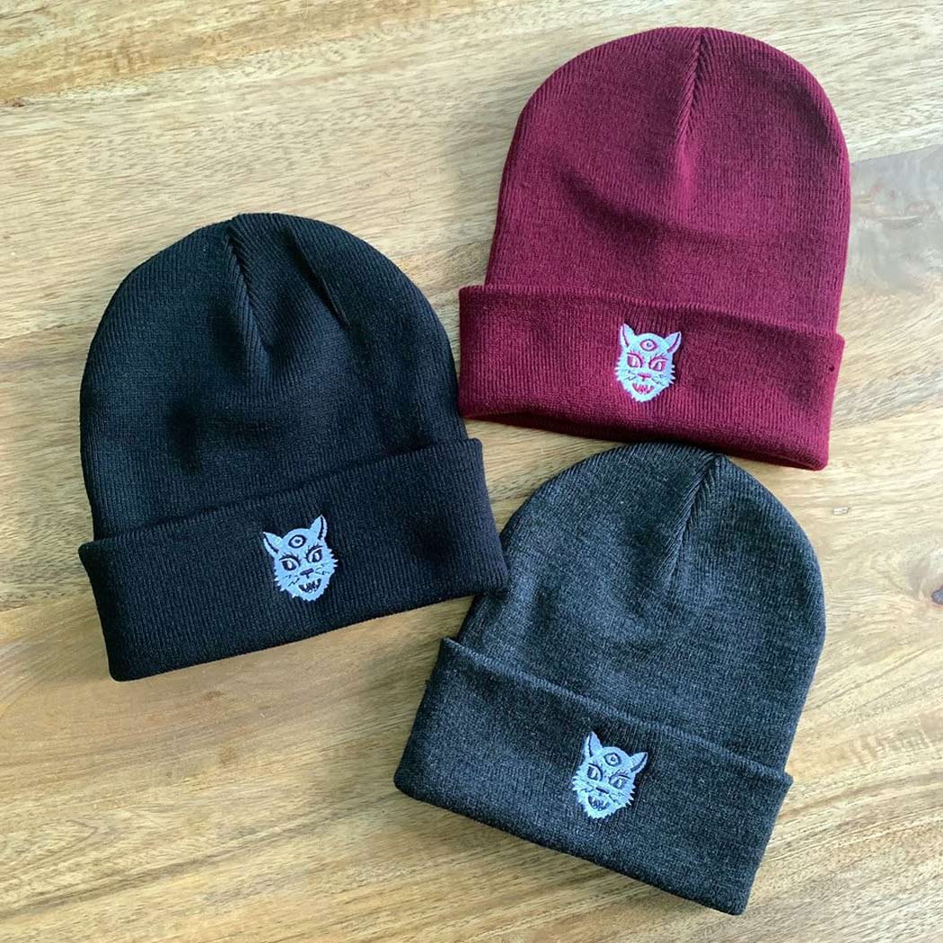 Kitty Beanie Charcoal