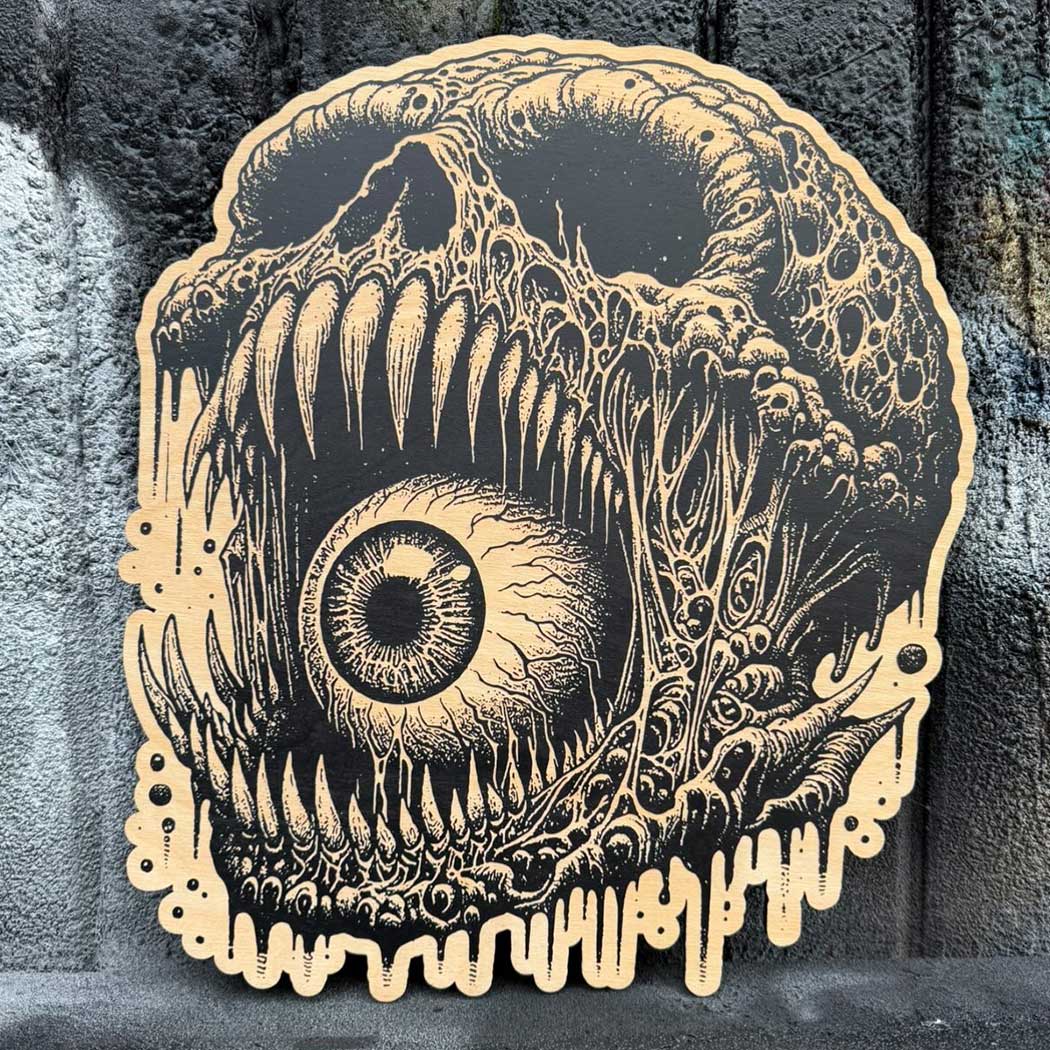 Eye For An Eye 43cm Wood Cut 1