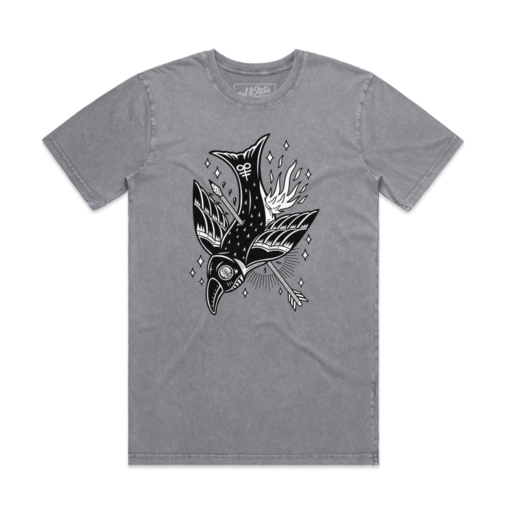 Harbinger of Plagues T-Shirt Stone Wash Grey No Fit State Co