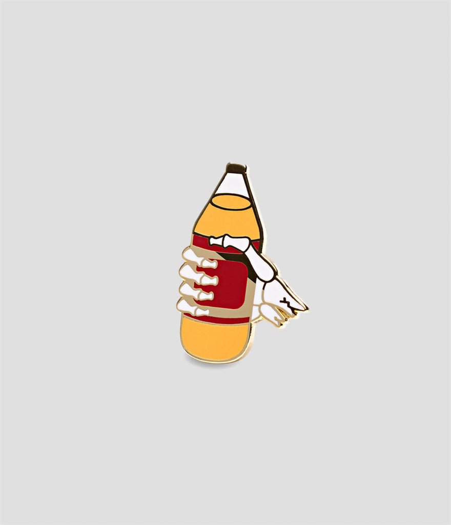 40oz Beer Pin Badge