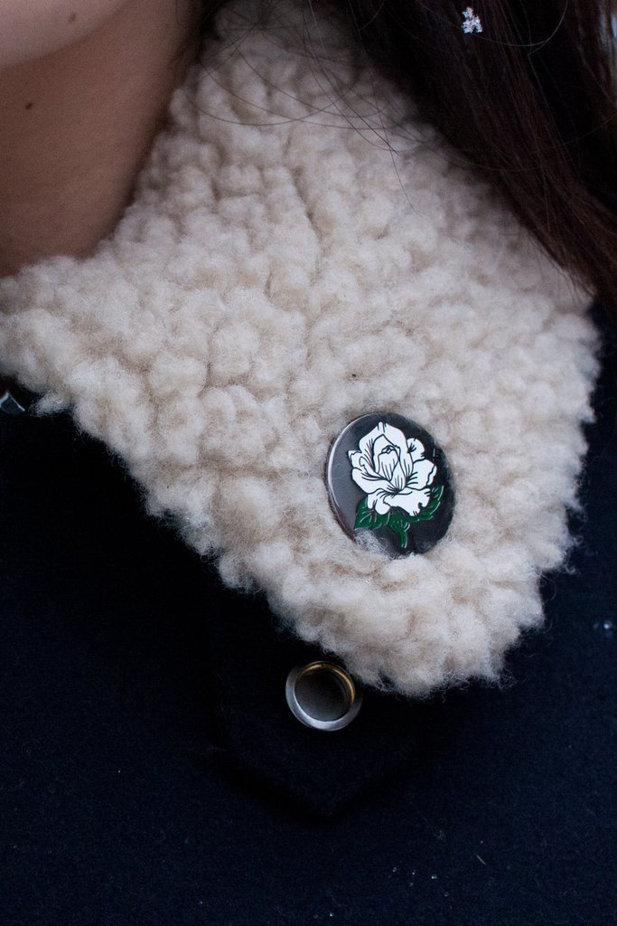 Stay Home Club Rose Token Pin Badge - 1
